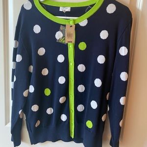 Polka dot cardigan crown and ivy